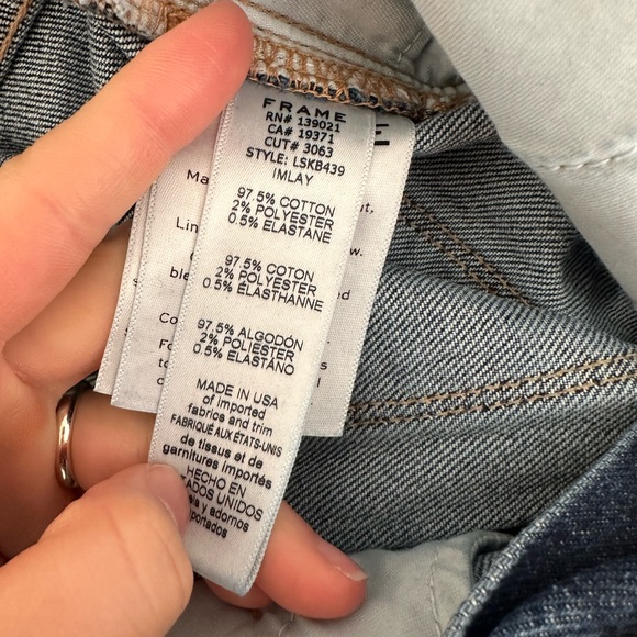 Frame | Le Sylvie Kick Boot Splattered Denim Jean Size 24 - Picture 9 of 14